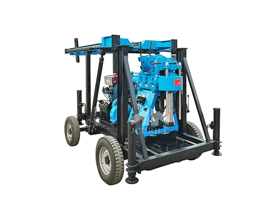 खरीदें 22hp डीजल इंजन 200m हाइड्रोलिक वेल ड्रिलिंग रिग ब्लू कलर ऑनलाइन निर्माण